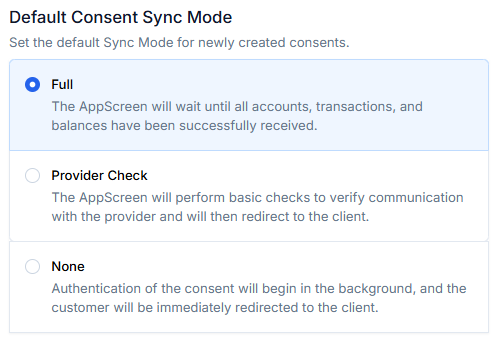 Consent Sync Mode